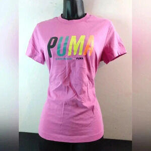 Purple Puma Quality Athletic Graphic Tee Shirt Sleeve Shirt Ladies Women's  Top
